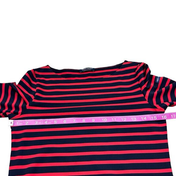Saint James - Propriano III Anti-UV Stretch Dress in Navy/Red US Size 4 - Picture 6 of 9